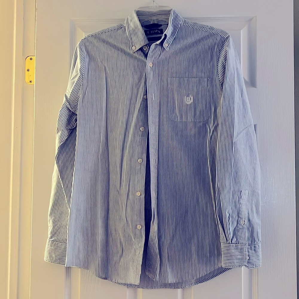 Men’s Blue white stripped oxford